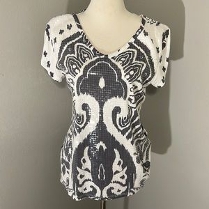 I⋅N⋅C International Concepts 's Shirt Size XL Grey,White, SPARKLY (front) Rayon